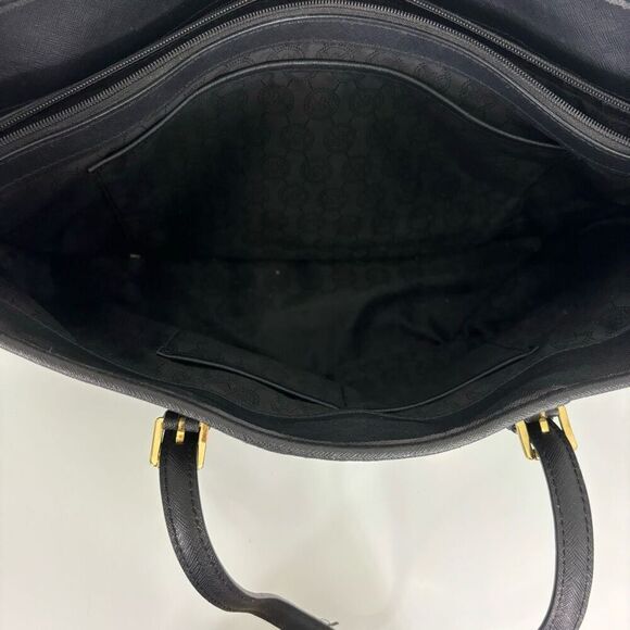 Michael Kors Black Large Leather Tote Bag - Picture 8 of 9